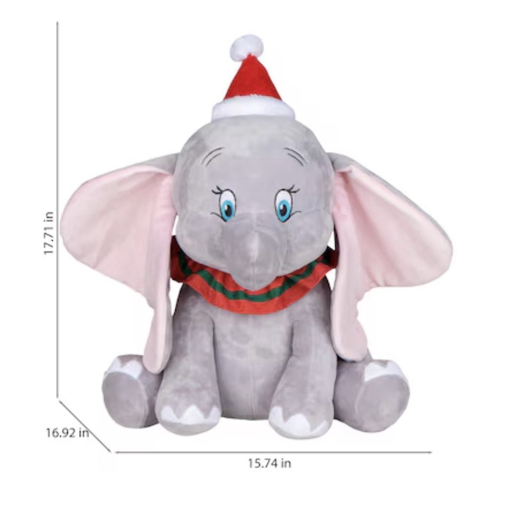 Disney Dumbo Holiday Christmas Door Greeter 16.93in Plush Decor NEW Elephant - Picture 2 of 9